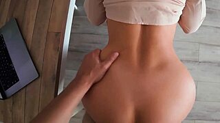 bossy stepmom caught my boner at work