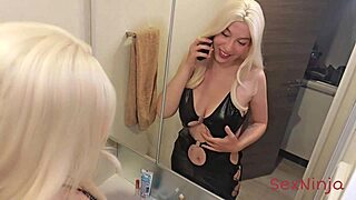 Caught stepmom bent over, her big tits bouncing as I spank and creampie her wet pussy