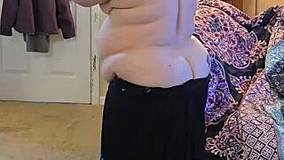 Bbw Teases Huge Tits Stripping Black Dress Slowly