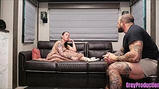 i turn step-mom into my submissive cum-covered slut with small cock humiliation and rough missionary