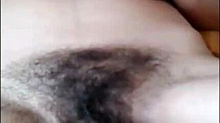 Wife's Huge Hairy Pussy Dripping After Cock Craving More