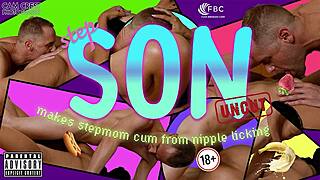 nipple licking makes stepmom explode in orgasm again