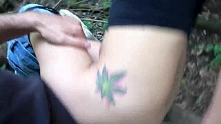 Skinny Bitch Bent Over Pissed On Then Bareback Fucked Outdoors AO