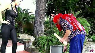 frustrated milf wife nympho clown cosplay anal cowgirl cheating at birthday party