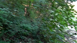 Skinny Bitch Bent Over Pissed On Then Bareback Fucked Outdoors AO