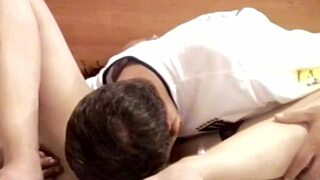 Parents left, stepbrother GIVES BLOWJOB fucks and CUMS inside