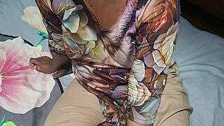 i spot my neighbor's fat aunt in bra skirt alone and fuck her big tits