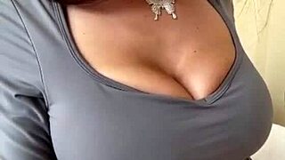 Busty stepmom rams giant black dildo deep into wet milf pussy outdoors
