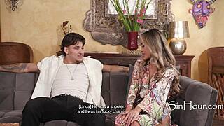 hello, my heart races meeting this sexy new stepmom for taboo fun