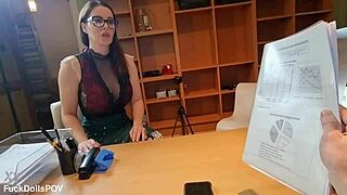 Busty milf slut Jada Sparks rims ass to save job in office episode 1!