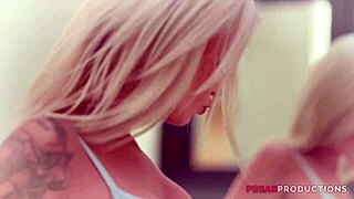 Petite blonde milf in lingerie spanked rough by student tight pussy pov!