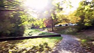 Blonde German Milf Risks Public Fuck With Neighbors!