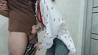 sexy stepmom strokes stepson's cock in bedroom roleplay