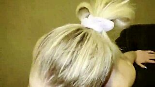 Blonde StepMom Sucks Stepson's Huge Cock Then Fucks Hard In Living Room