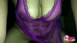 Big Tits Mature Slut Fucked Hard In See-Through Purple