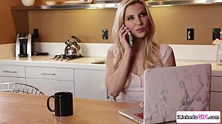 Blonde wife craves licking ass fucking busty lesbian neighbor