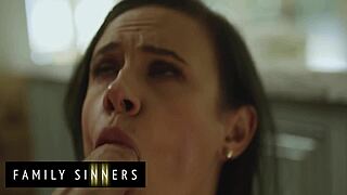 family sinners - busty milf, bend over that kitchen counter for son-in-law's wet pussy pounding?