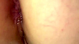 Stepson rams stepmom's huge ass thong aside for raw anal fuck and facial cum blast