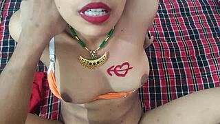 indian maid tempts house owner with her curves during work hours