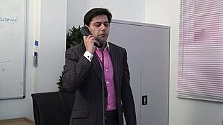 Stacey Saran Chloe Delaure Office Boss Assfucking Fishnets
