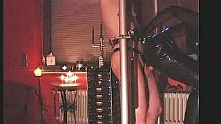 rubbernurse agnes whips slaves ass in brutal latex hospital caning