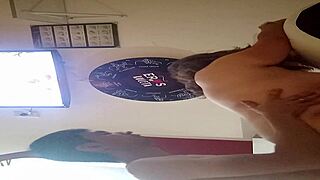 Latina Wife Bent Over Doggystyle. Motel Sofa Pounding Long Hair Beauty