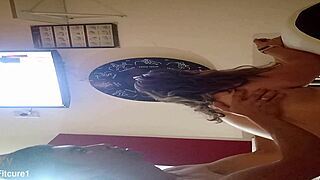 Latina Wife Bent Over Doggystyle. Motel Sofa Pounding Long Hair Beauty