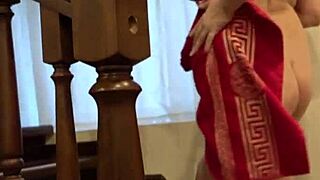 pretty big tit milf hairy pussy bathes in amateur fetish glory