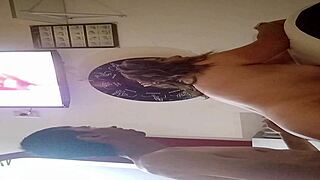 Latina Wife Bent Over Doggystyle. Motel Sofa Pounding Long Hair Beauty