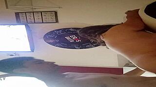 Latina Wife Bent Over Doggystyle. Motel Sofa Pounding Long Hair Beauty