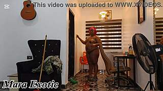 fat ass ebony bbw mara exotic naked housework tease