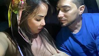 dude this sexy latina milf gave me the hottest car ride with her big tits out