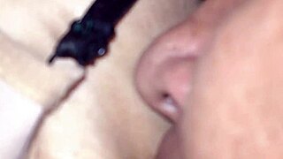 stepbrother slurps step sister's juicy boobs right before slamming her hard