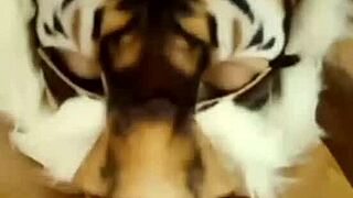 step sister sneaks blowjob on my big cock while wife sleeps away