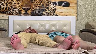 stepmom strokes delivery guy's dick then spreads ass for deep anal fuck