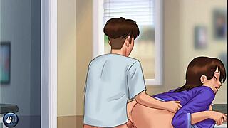 bend over milf stepmom debbie... creampie doggystyle in kitchen full summertime saga!