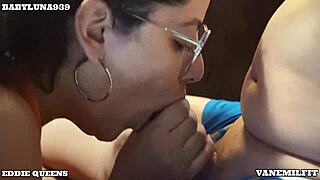 my ebony wife dominates our interracial threesome scissoring
