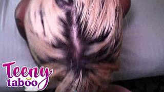 Filling Friends Daughter's Young Tight Pussy with Huge Creampie Cum