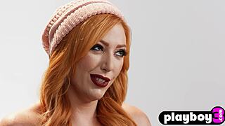 Redhead Milf Pornstar Masturbates Hard After Playboy Interview And Casting