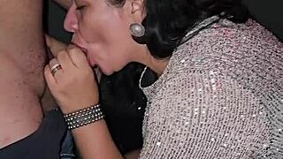 Slutty Brazilian Wife Fucks Club Waiter Before Cuckold Husband's Eyes