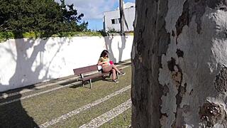 A Young Sucker Spies On Mommy In Park And Gropes Her Tits