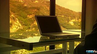 gorgeous blonde milf blows her hardworking man then rides cowgirl on his big cock