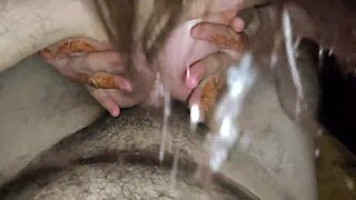 arabic wife blows sucks rides doggystyle creampie pov