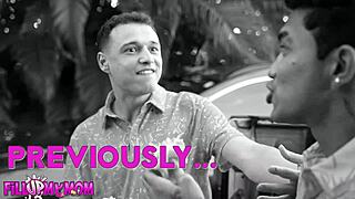 Blonde milf mommy spoons with huge tits in taboo couple play