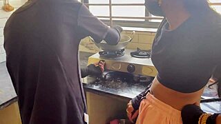 Indian Bhabhi Fucked Hard by Husband in Kitchen Homemade