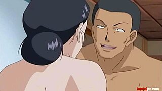 milf takes double penetration while hubby watches anime uncensored fun