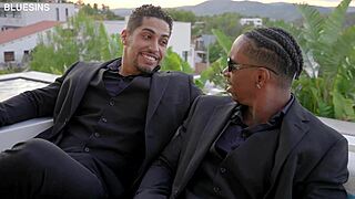 Huge Latina Milf Squirts Hard on Two Monster BBCs!