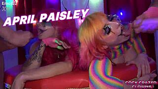 kitty & mr take on pink cock clowns in bimf wild group fuck??