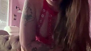 Katy's leather boots bdsm mistress solo fetish tease