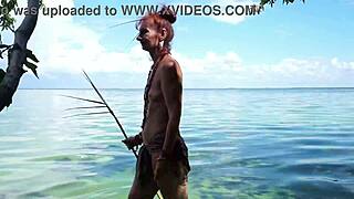 topless fishing harpoon hunt turns public amateur tease outdoors